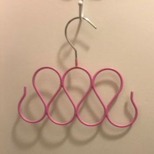 Pink scarf hanger